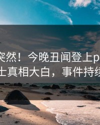 探秘太突然！今晚丑闻登上pixiv，业内人士真相大白，事件持续发酵