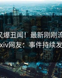 当事人又爆丑闻！最新刚刚流出八卦，pixiv网友：事件持续发酵