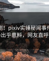 今晚刚刚！pixiv实锤秘闻事件，网红现场出乎意料，网友直呼过瘾