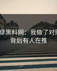 我来拆穿黑料网：我做了对照实验｜背后有人在推
