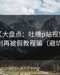 常见误区大盘点：吐槽p站视频网页入口｜别再被假教程骗（避坑重点）