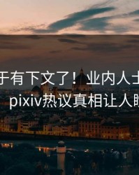 热点终于有下文了！业内人士现身回应，pixiv热议真相让人瞠目