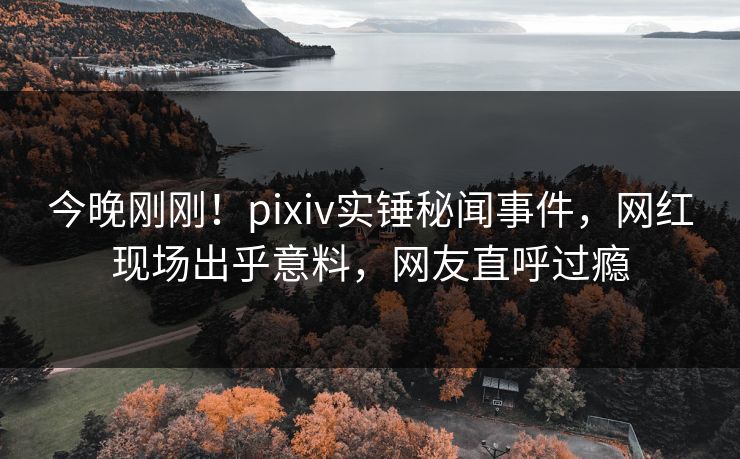 今晚刚刚!pixiv实锤秘闻事件,网红现场出乎意料,网友直呼过瘾 今晚刚刚!pixiv实锤秘闻事件,网红现场出乎意料,网友直呼过瘾