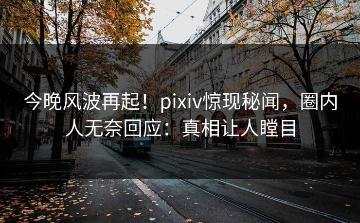 今晚风波再起！pixiv惊现秘闻，圈内人无奈回应：真相让人瞠目