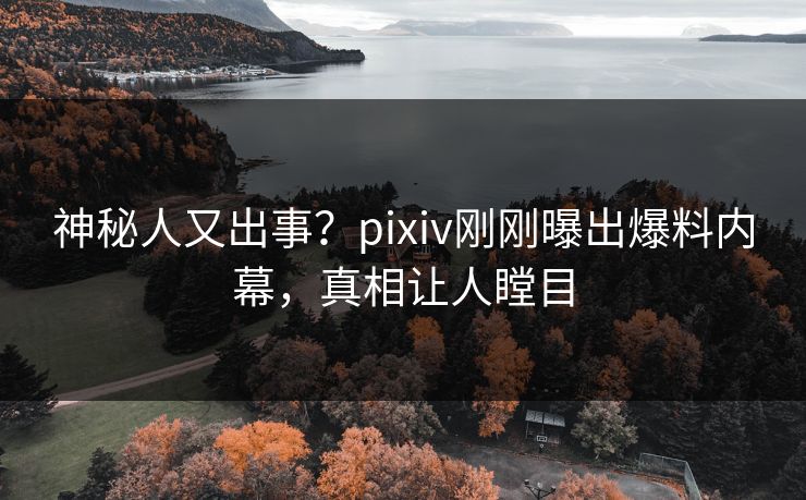 神秘人又出事？pixiv刚刚曝出爆料内幕，真相让人瞠目