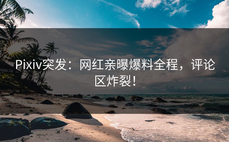 Pixiv突发：网红亲曝爆料全程，评论区炸裂！
