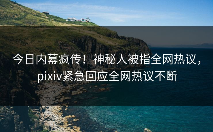 今日内幕疯传！神秘人被指全网热议，pixiv紧急回应全网热议不断